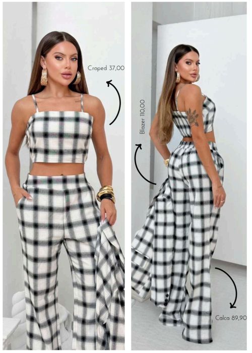 1537 CALÇA XADREZ NEW